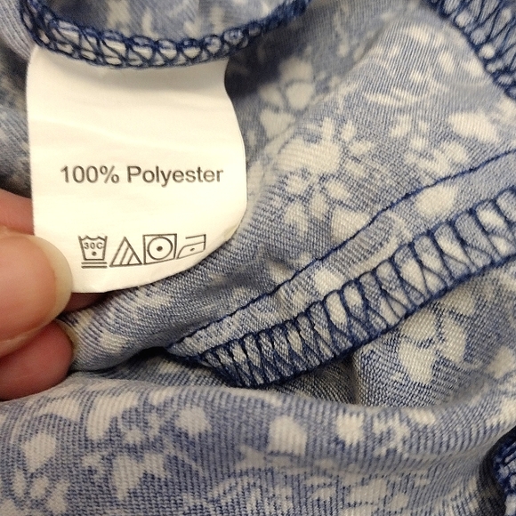 EUC SHEIN flouncy royal blue floral tiered mini skirt - Picture 15 of 16